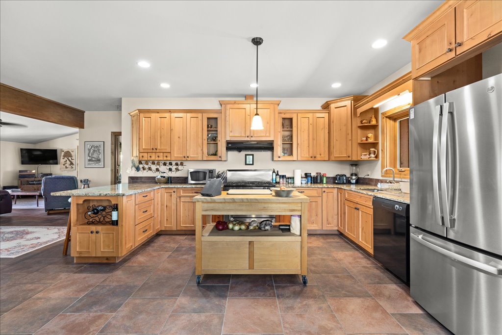 Beautiful, modern kitchen in the ranch headquarters